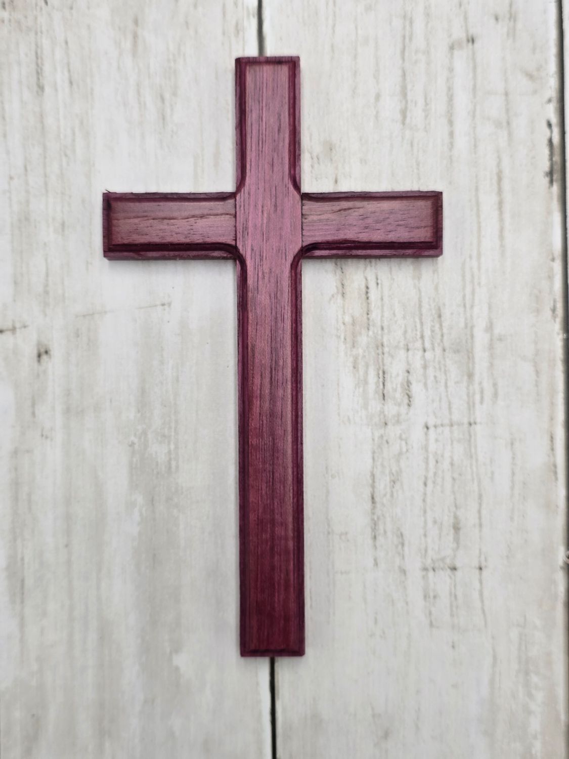 Purpleheart crucifix