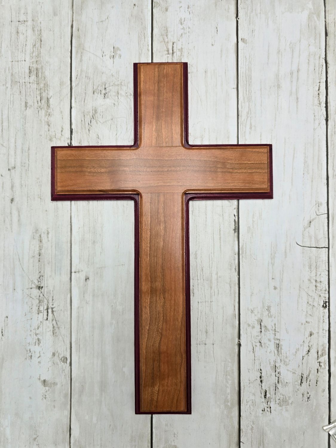 Large Cross Purpleheart and Cherry