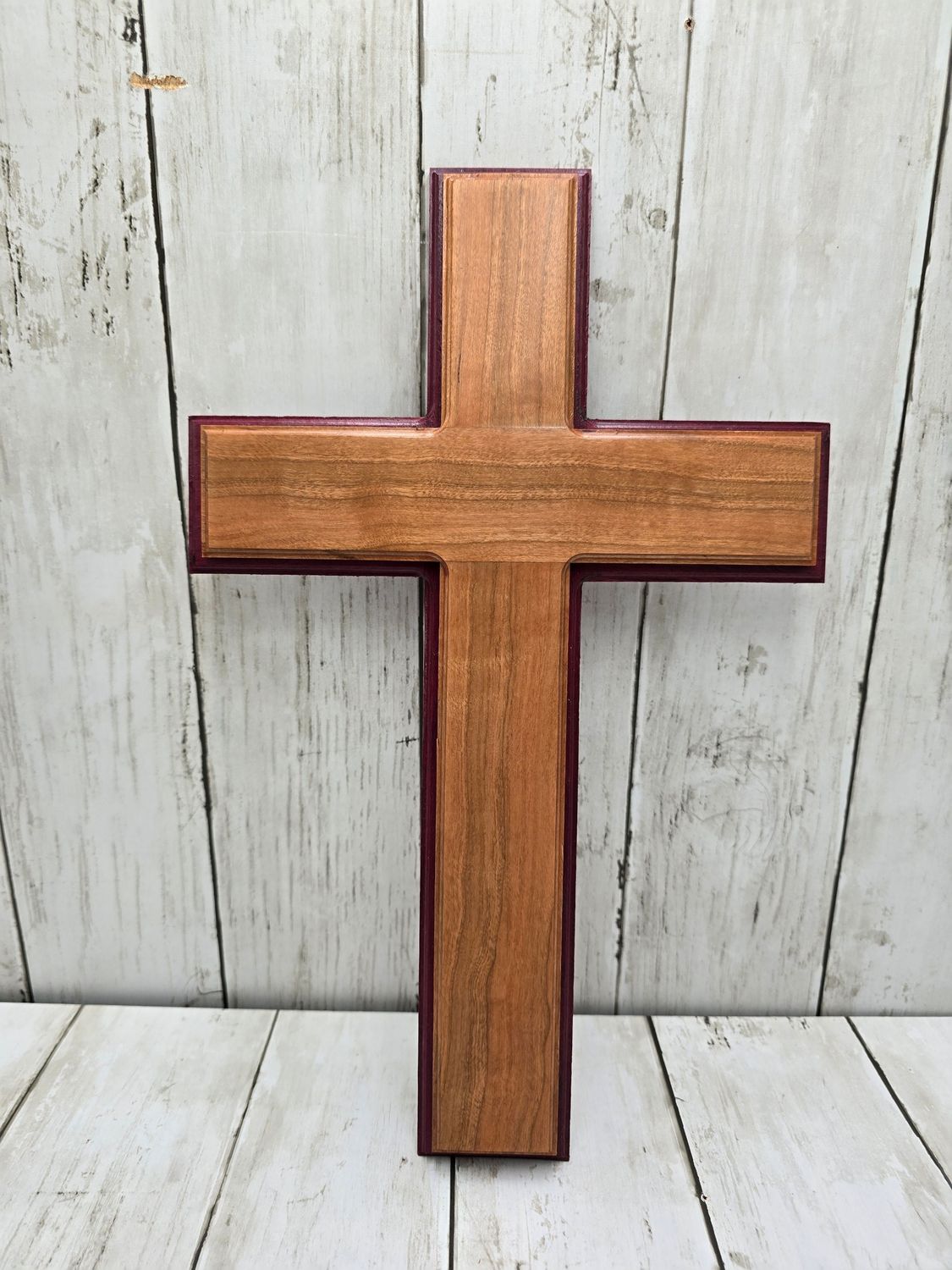 Large Cross Purpleheart and Cherry