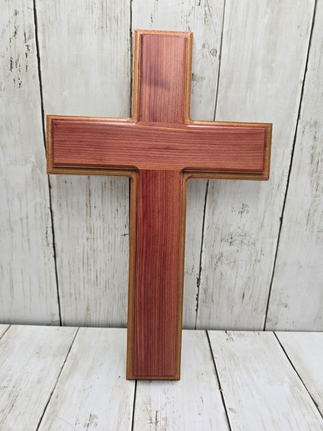 Large Cross Cherry and Cedar