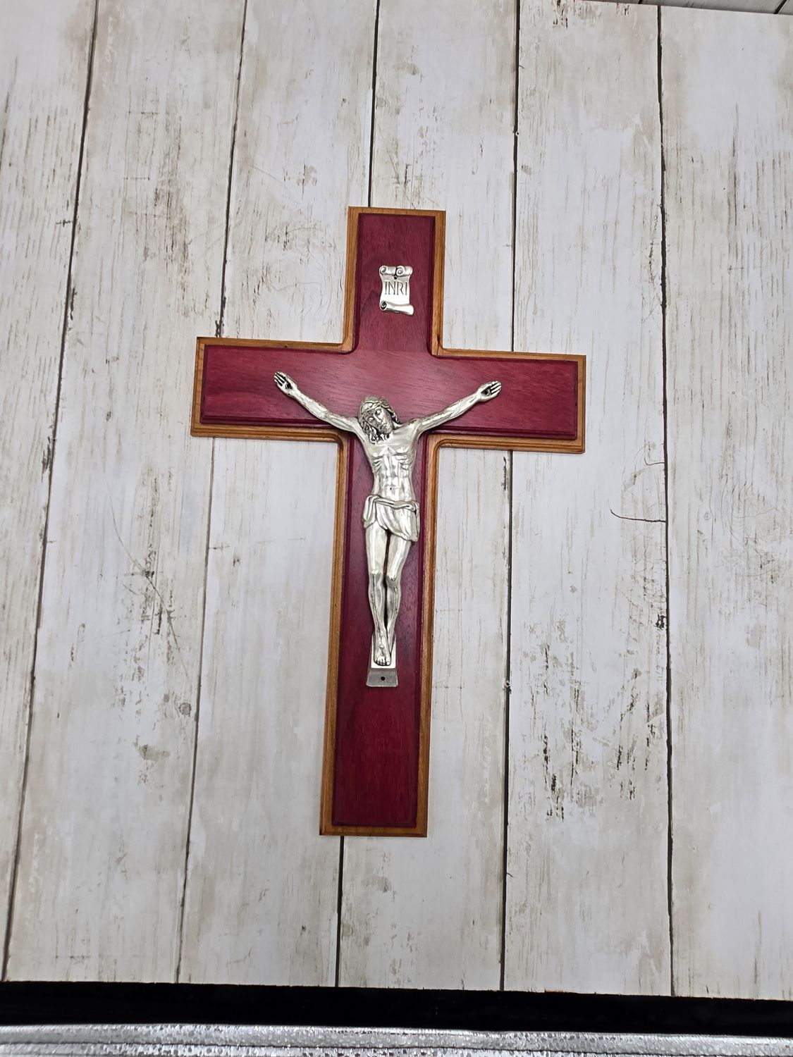 Large Cross Cherry and Purpleheart
