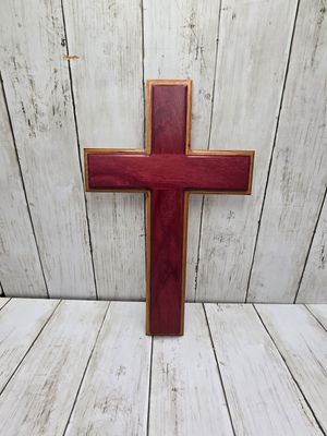Large Cross Cherry and Purpleheart