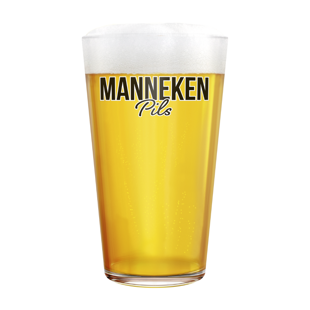 Manneken Pils glas
