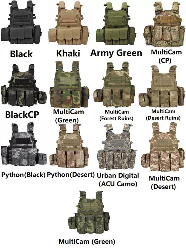 Full Set Tactical Military Vest Molle Combat Assault Plate Carrier for Airsoft/Paintball