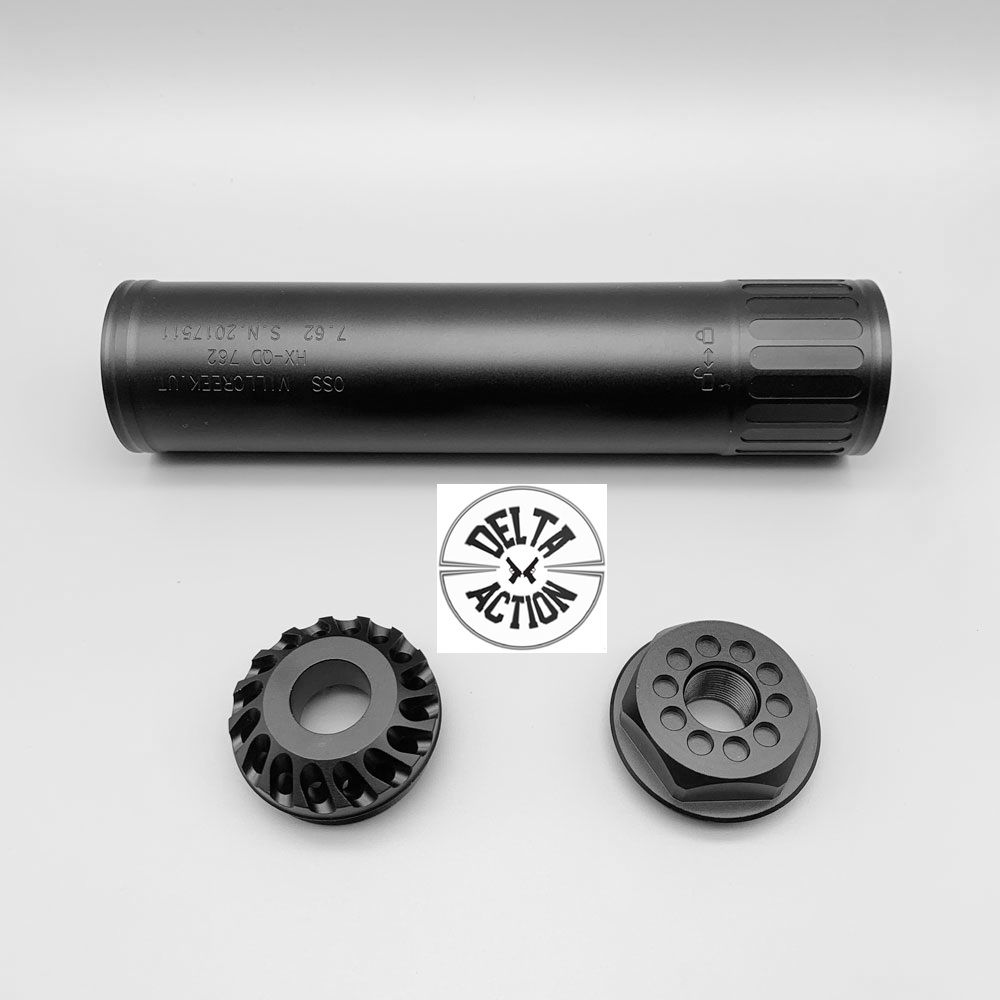 GCTAC OSS/HUXWRX 762 Mock Suppressor – CNC Machined, 14mm CCW