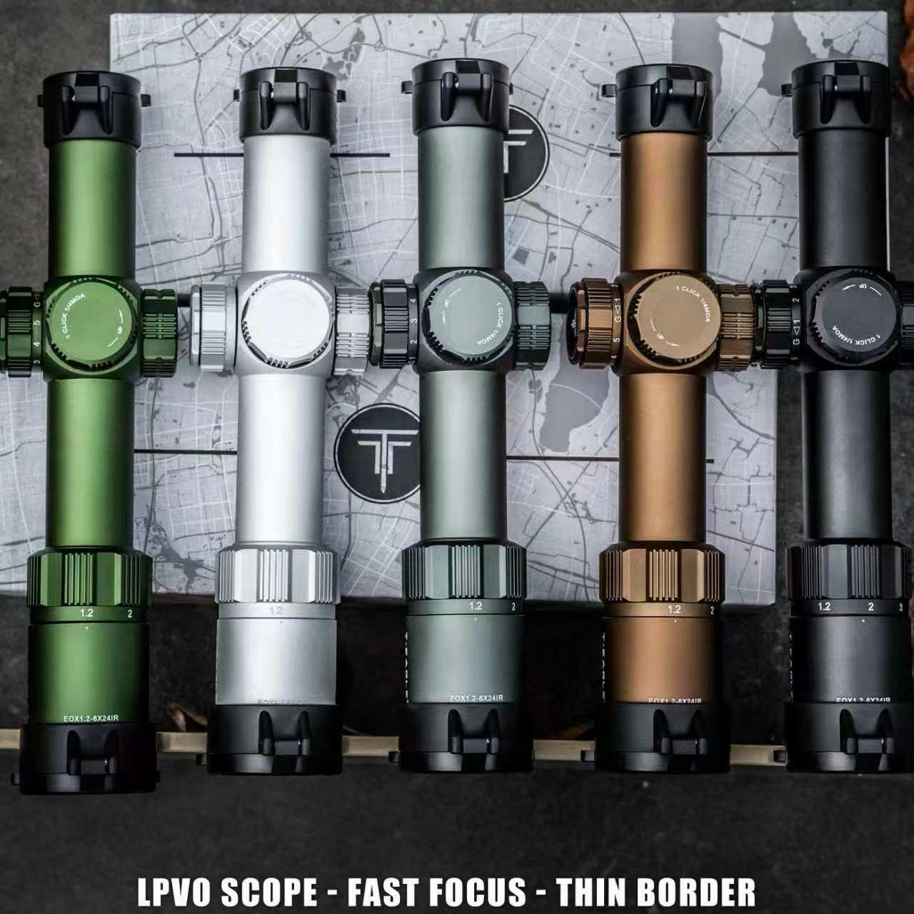 T-Eagle EOX 1.2-6x24IR LPVO Rifle Scope with Cantilever Mount