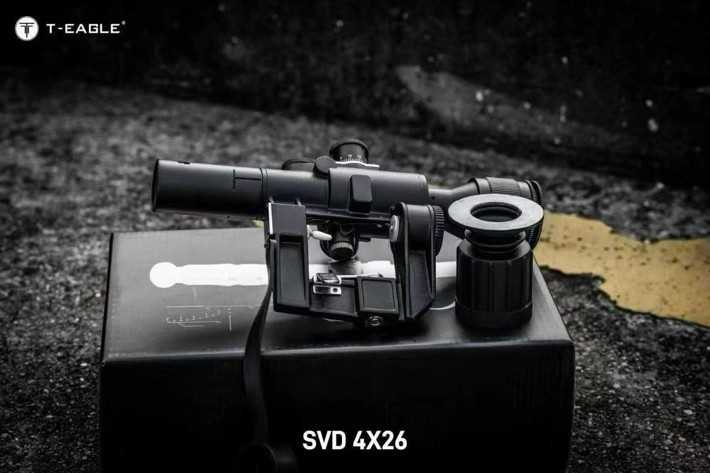 SVD PSO-1 Style 4x26 Red Illuminated Scope with Rubber Eyepiece &amp; Side Mount