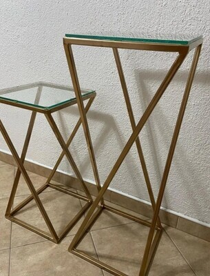 Set 2 Tavolini in Ferro Battuto Laccato