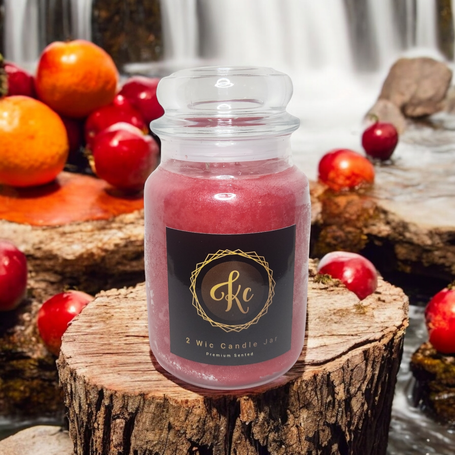 2 - Wick Country Candle (24oz.) Cranberry Orange