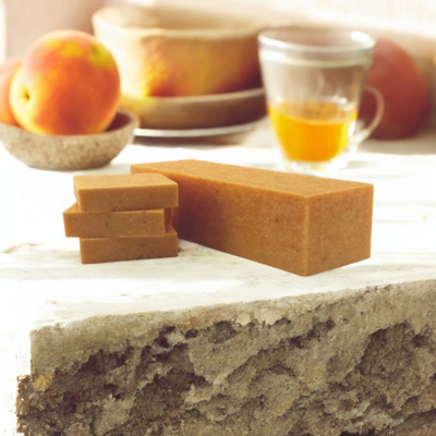 Peach Tea Scrub 4.8oz ALL Natural Soap Bar