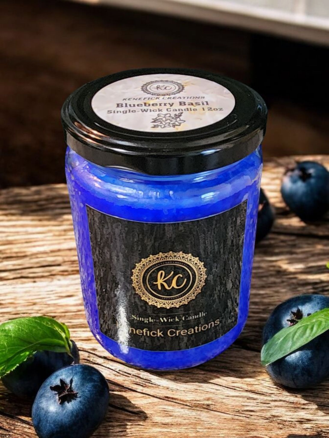 Blueberry Basil Single-Wick Candle 12oz