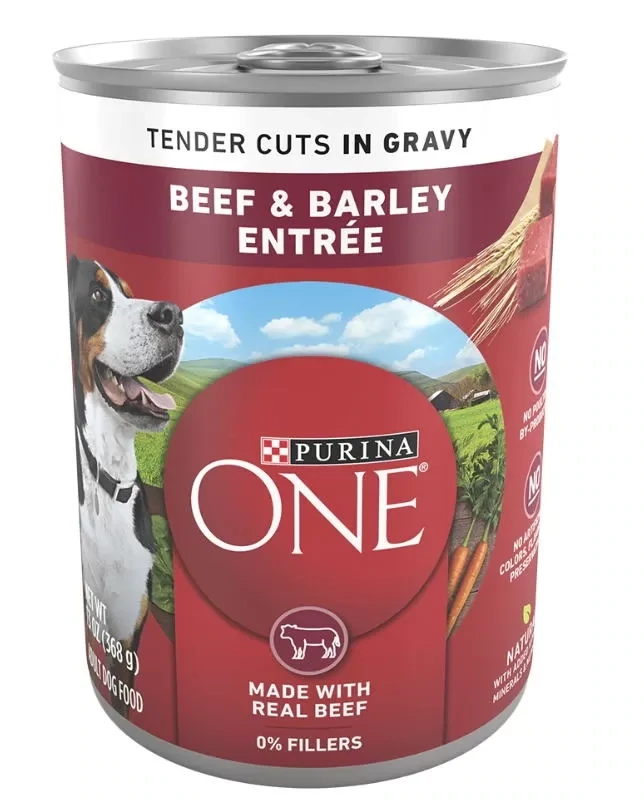 Purina ONE Beef &amp; Barley Entrée Tender Cuts In Gravy Wet Dog Food