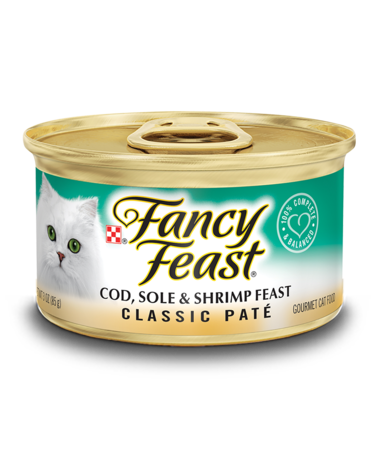 Fancy Feast Classic Pate Cod, Sole &amp; Shrimp Gourmet Wet Cat Food 3oz
24 units