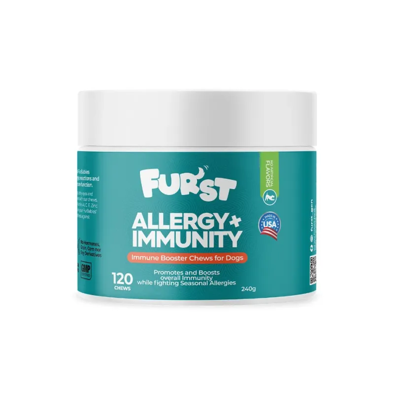 Fur&#39;st Allergy + Immunity Immune Booster Chews For Dogs