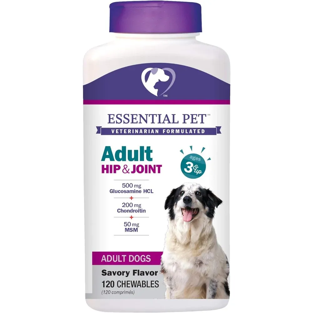 Essential Pet Hip &amp; Joint Chewable Tablets Adult Dog Supplement, Age 3 &amp; Up - 120 count