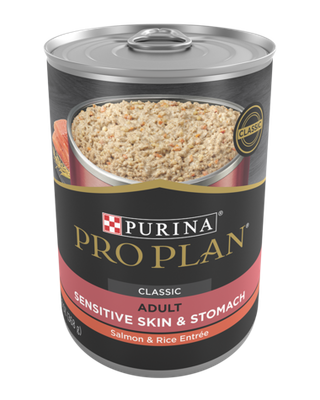 Pro Plan Adult Sensitive Skin &amp; Stomach Salmon &amp; Rice Entrée Wet Dog Food 13oz