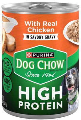 Purina Dog Chow High Protein Classic Ground Wet Dog Food With Chicken 13oz