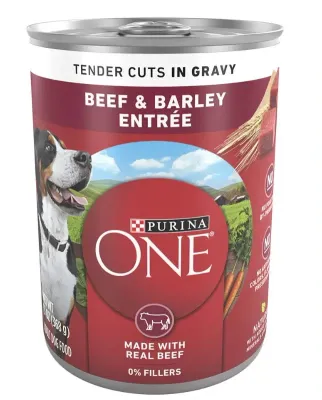 Purina ONE Beef &amp; Barley Entrée Tender Cuts In Gravy Wet Dog Food