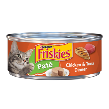 Friskies Pate Chicken &amp; Tuna Dinner Wet Cat Food 5.5 oz 24 units