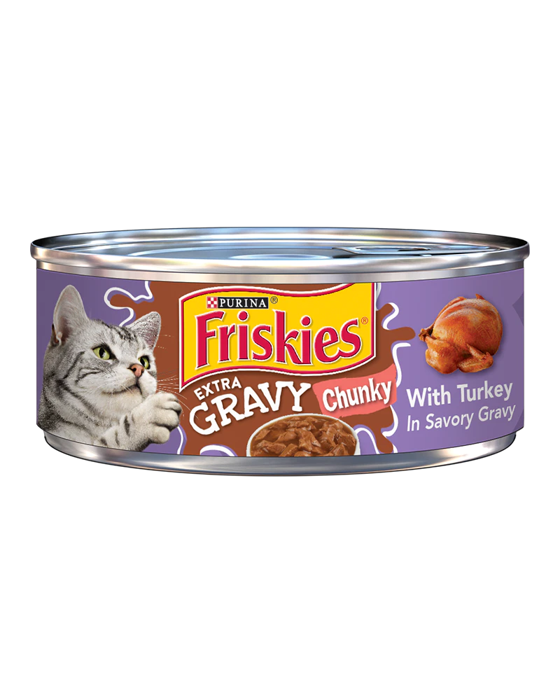 Friskies Extra Gravy Chunky With Turkey In Savory Gravy Wet Cat Food 5.5oz