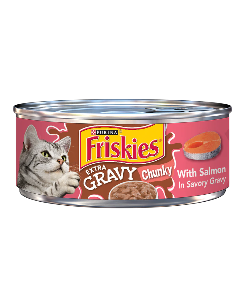 Friskies Extra Gravy Chunky With Salmon In Savory Gravy Wet Cat Food 5.5oz
