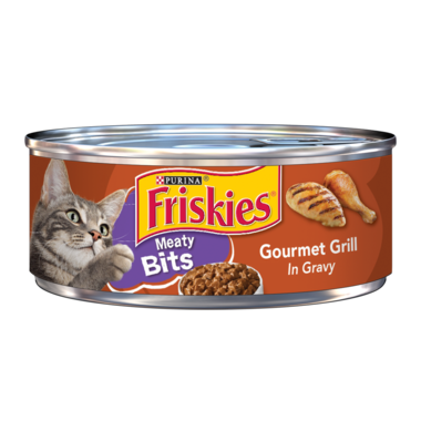 Friskies Meaty Bits Gourmet Grill in Gravy Wet Cat Food 5.5oz 24 units