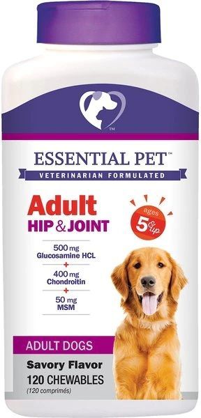 Essential Pet Adult Hip and Joint 5 &amp; up 500/400 120ct