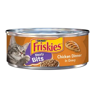 Friskies Meaty Bits Chicken Dinner in Gravy Wet Cat Food 5.5oz