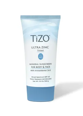 TIZO Ultra Zinc Sunscreen Body &amp; Face SPF40 - TINTED