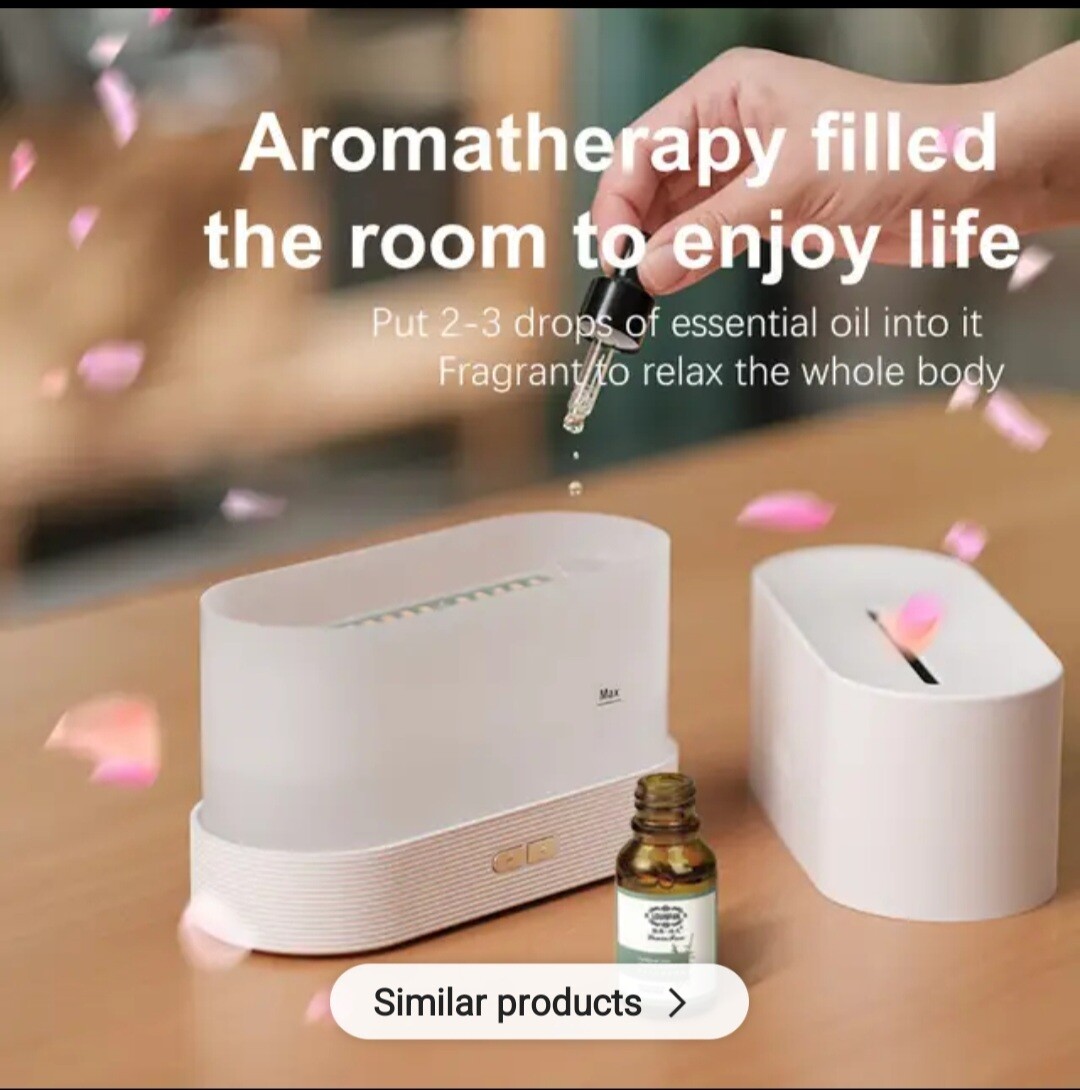 Portable cool mist USB led change color room fire  flame humidifier....