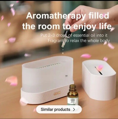 Portable cool mist USB led change color room fire  flame humidifier....