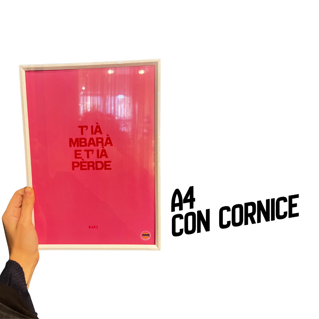 Poster con cornice A4