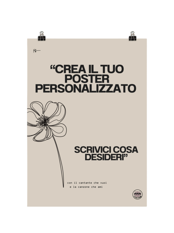 Poster STAMPATO personalizzato