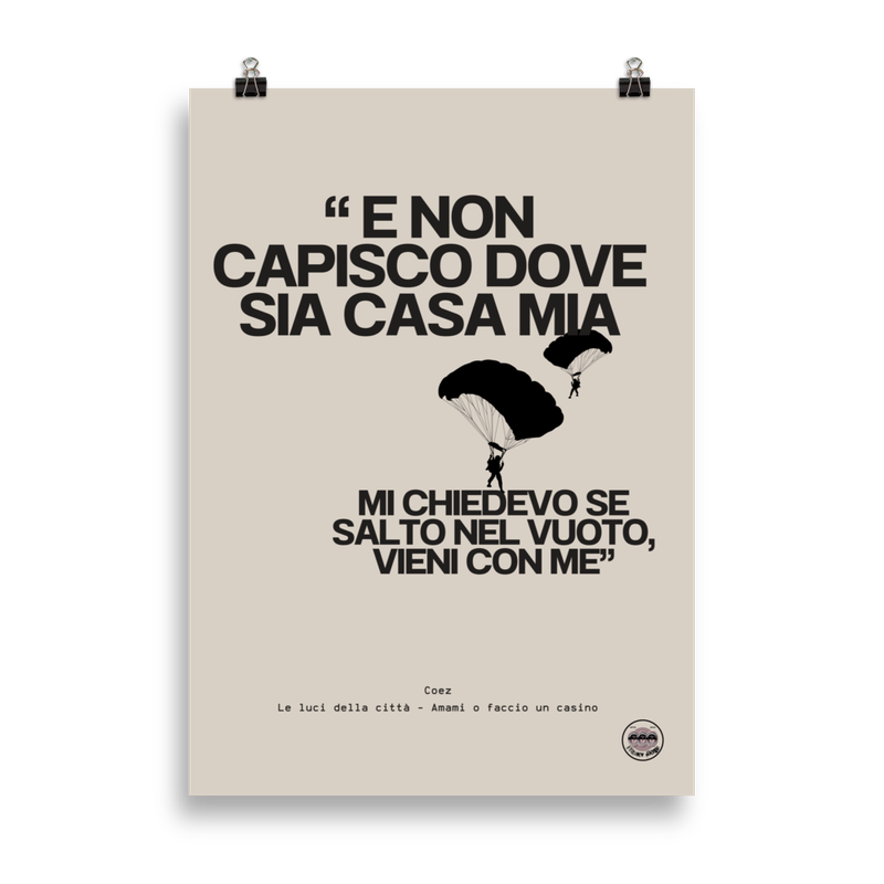 Poster Coez Luci della citta'