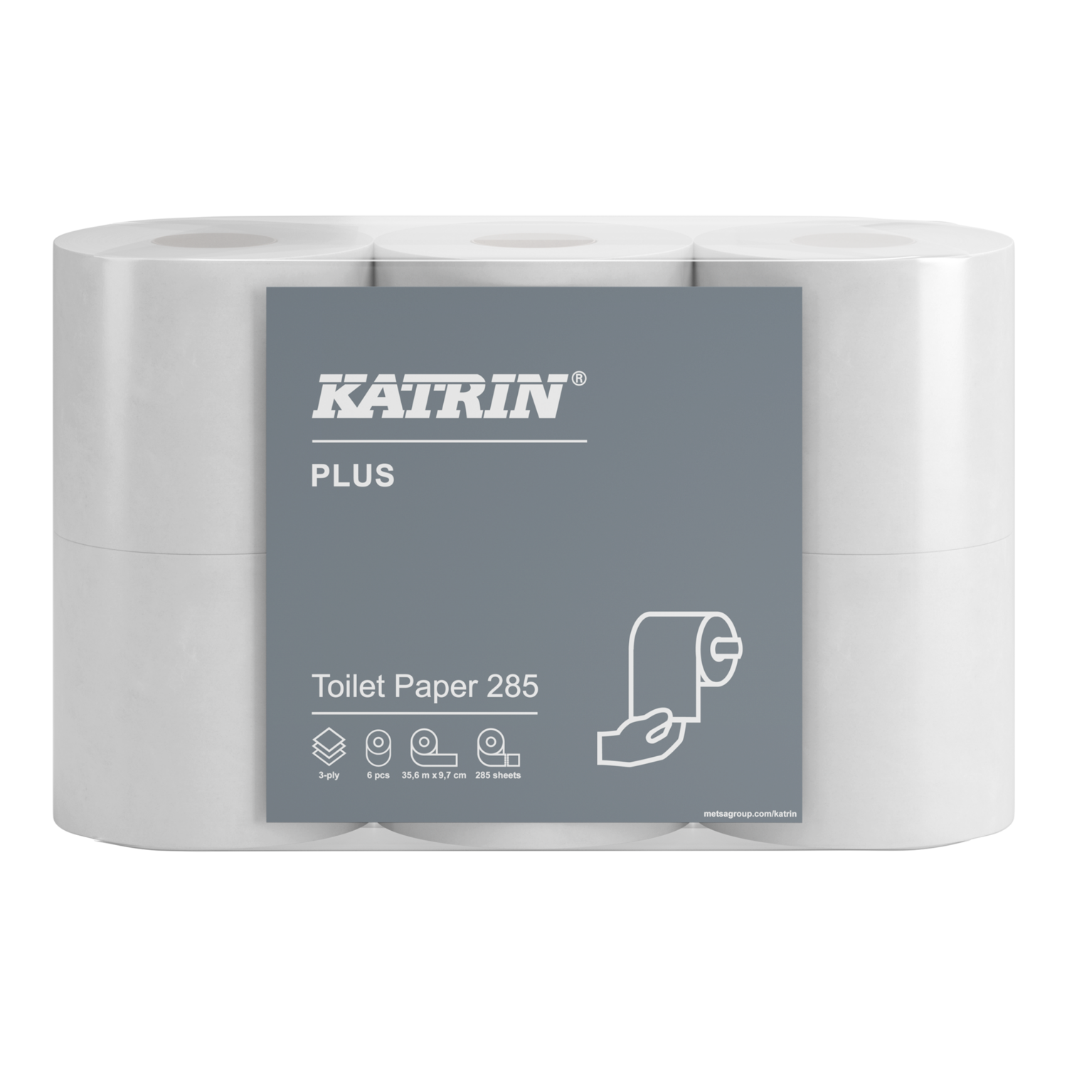 Katrin Plus Toalett 285 Soft, 3-lags, 35,6m, 42r/fp