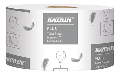 Toalettpapper Katrin Plus Gigant S2, 2-lags, vit, 160 m