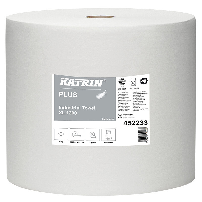 Katrin Plus XL 1200 Vit, 1-lags, 1110m/rulle