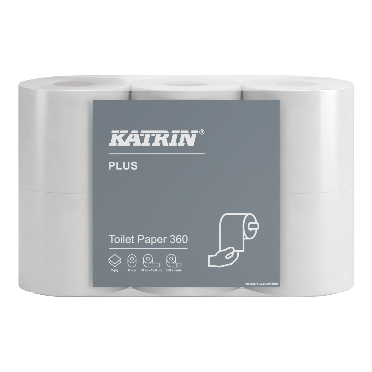 Katrin Plus Toalettrulle 360 Ark 2-Lagers