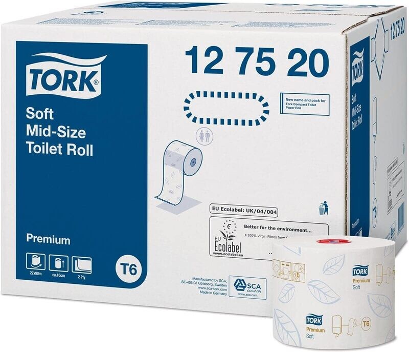 Tork Mid-size Mjukt Toalettpapper, T6