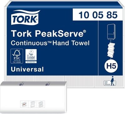 Tork PeakServe Continuous Handduk H5, 1-lags, 4920st/fp