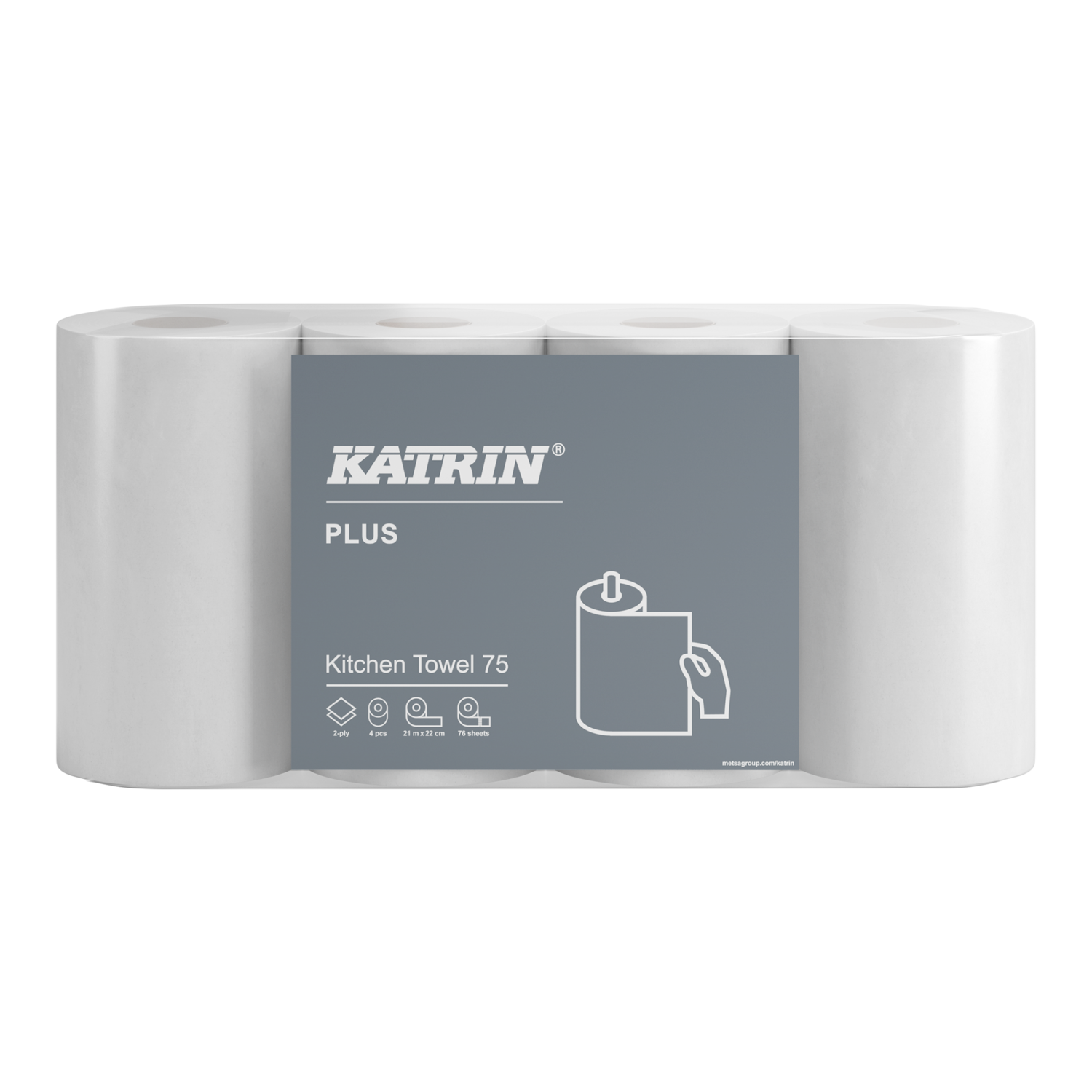 Katrin Plus Kitchen 75 Vit, 2-lags, 21m/rulle, 32r/fp