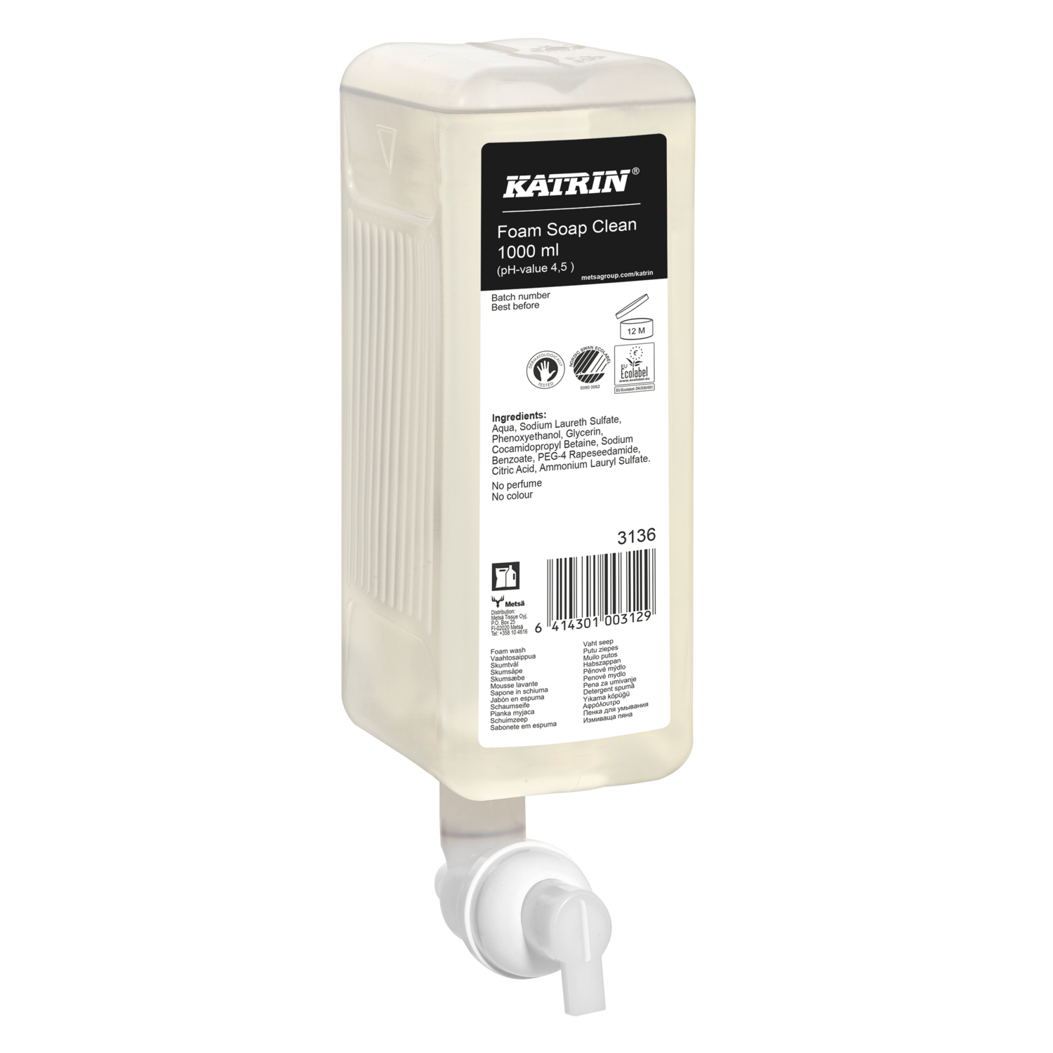 Katrin Skumtvål Pure Natural, 1000 ml