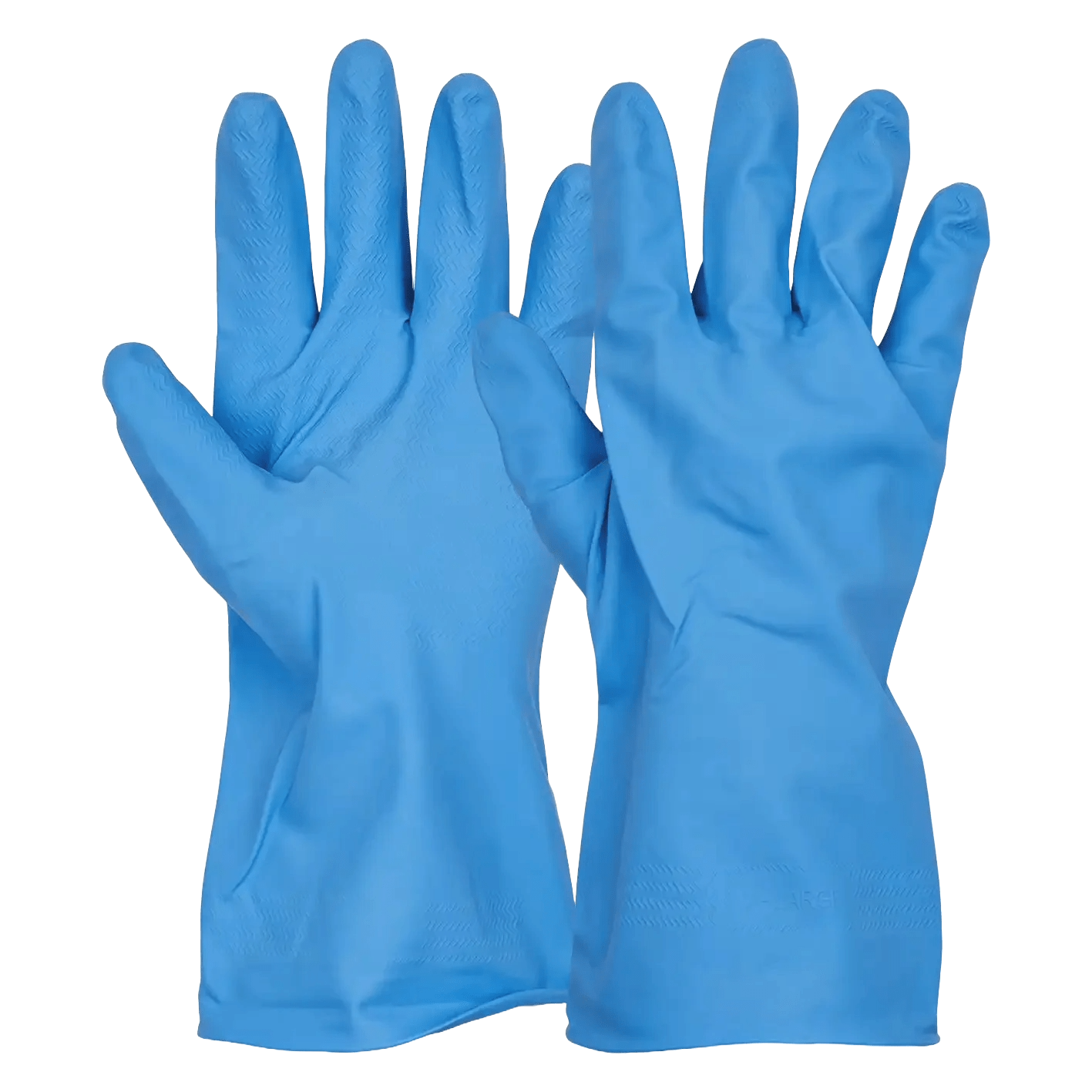 Reng.Handske Latex Velour Blå L 9-9.5 NOVA (Par)