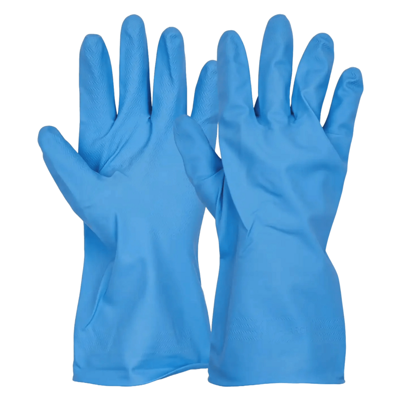 Reng.Handske Latex Velour Blå S 7-7.5 NOVA (Par)