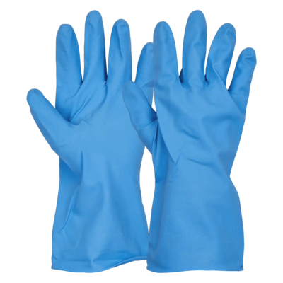 Reng.Handske Latex Velour Blå L 9-9.5 NOVA (Par)