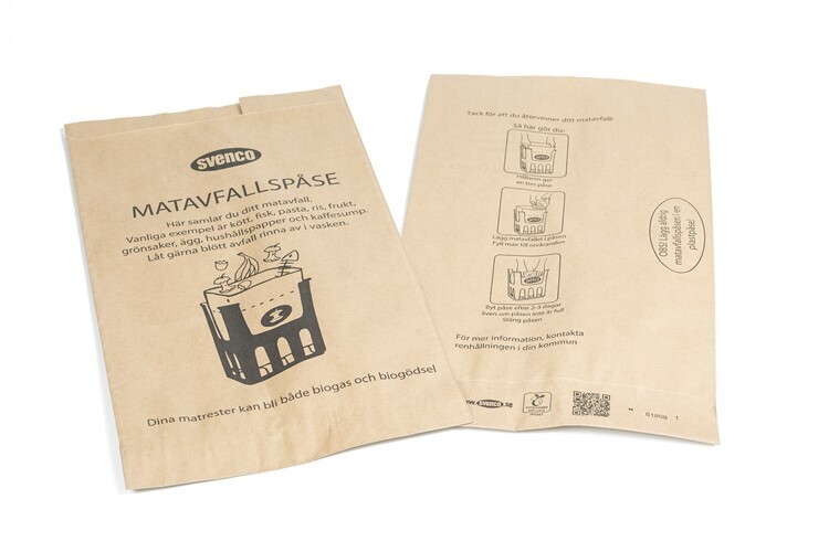 Papperssäck Matavfall 8 liter, 1-blad, 20x30x15cm, 80st/fp