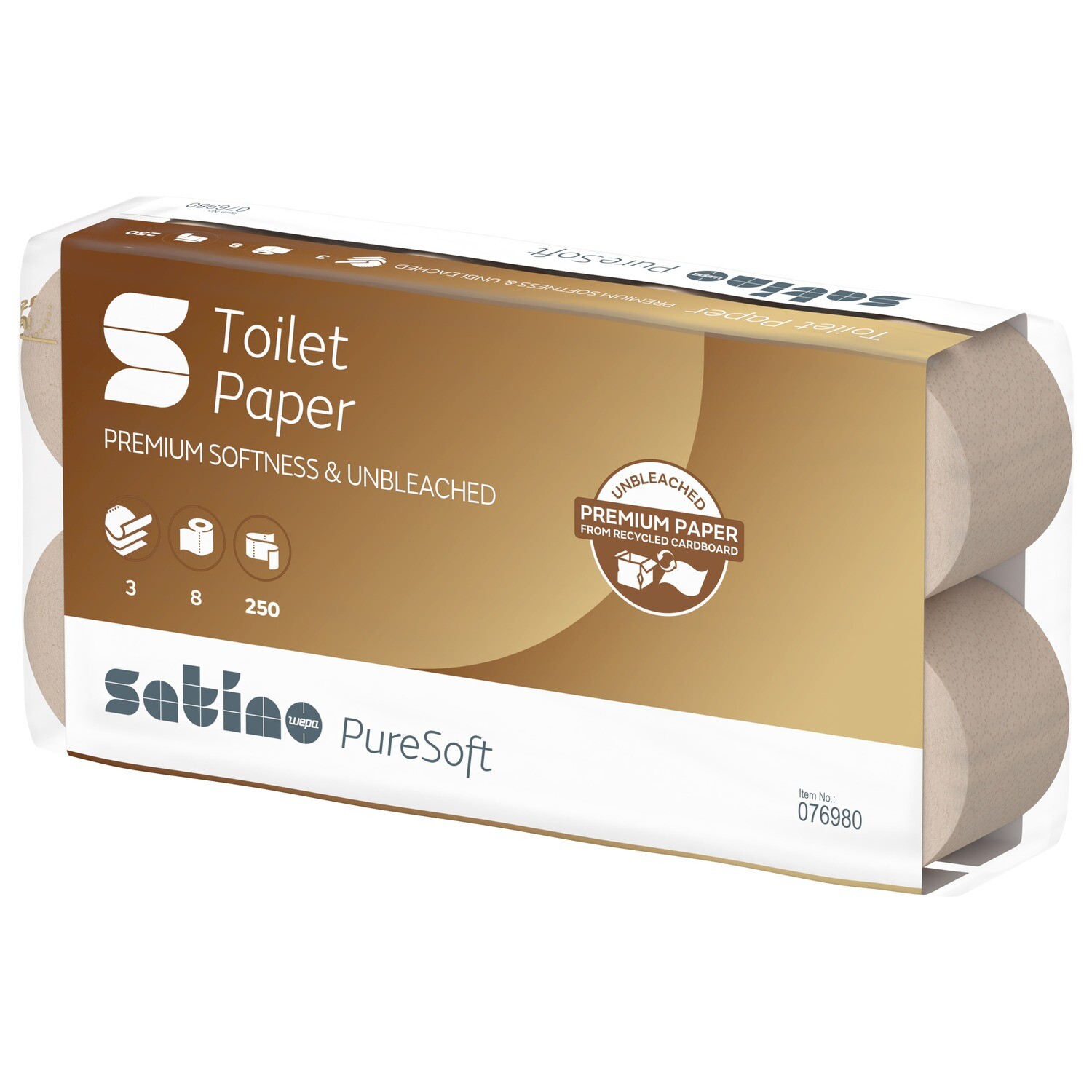 Satino MT1 Toilet Roll PureSoft 3-lag, 30m/rle, 8rle/fp