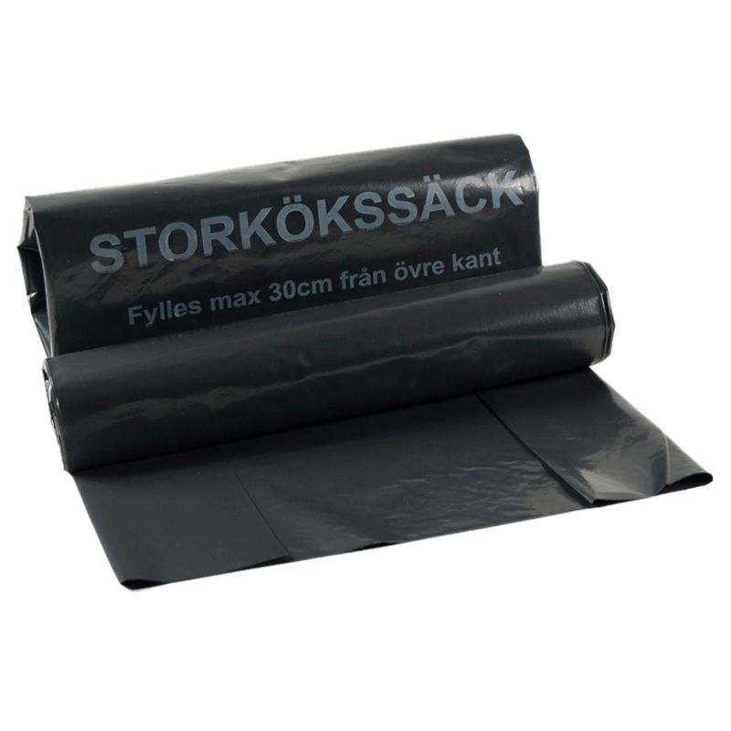 Säck 60L Svart Matavfall &quot;Tryck&quot;, 150st/krt