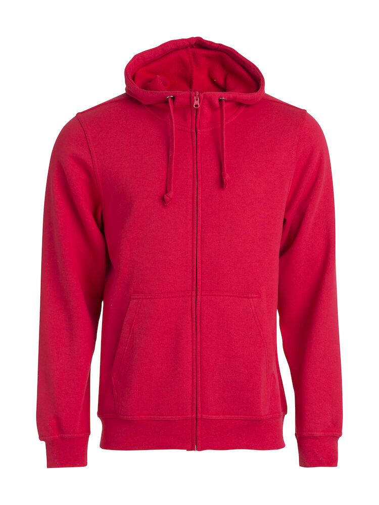 Basic Hoody Full Zip, RÖD
