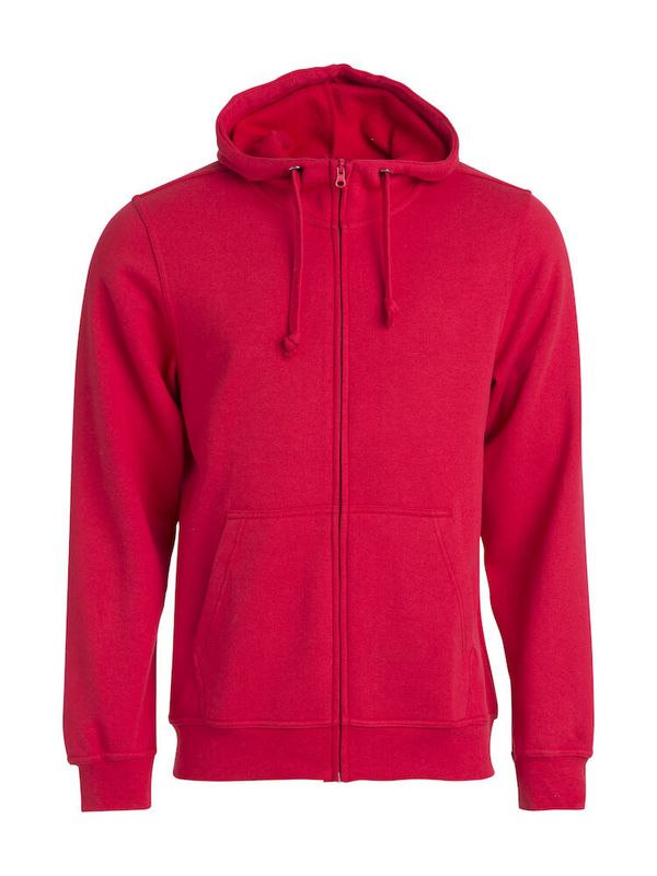 Basic Hoody Full Zip, RÖD